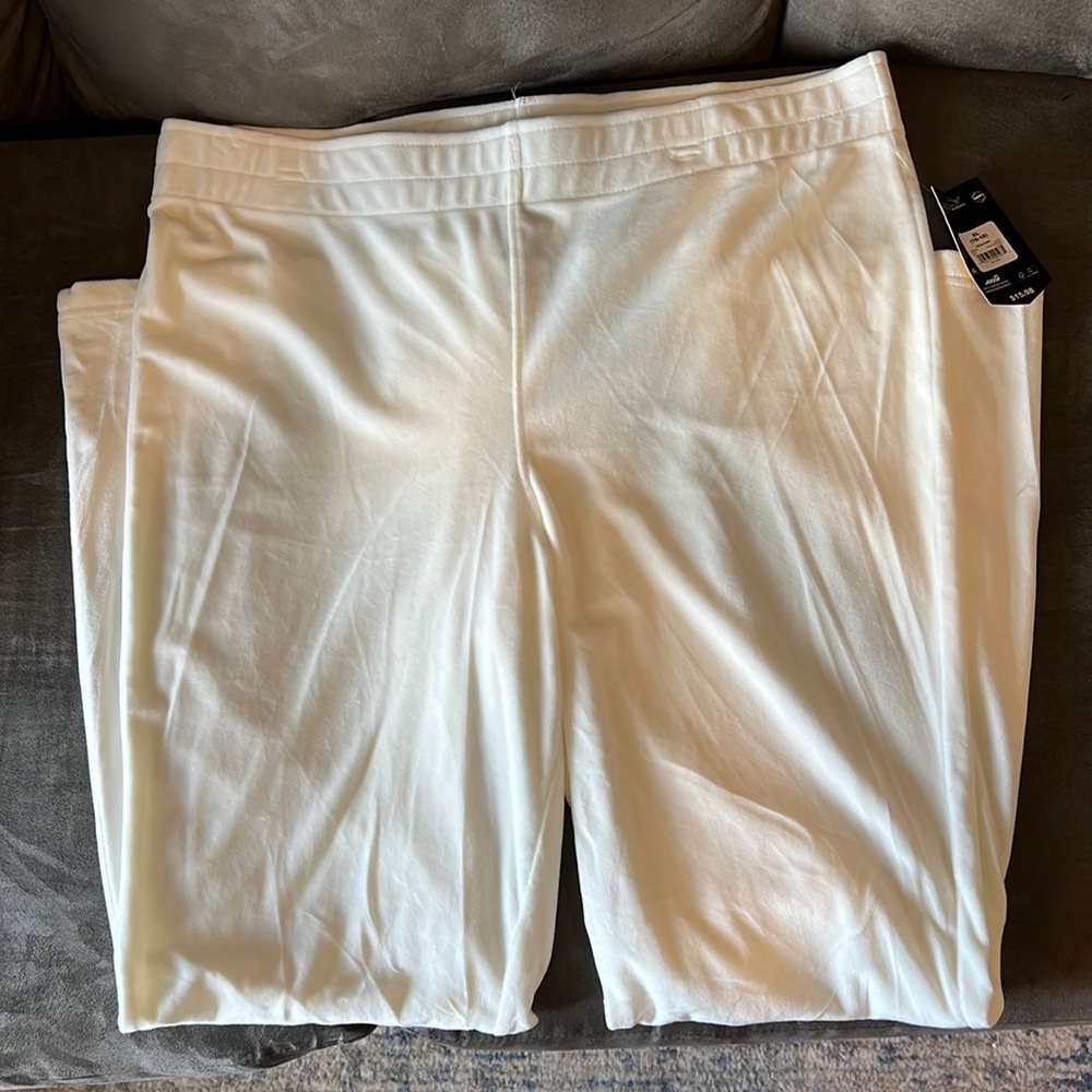AVIA XL White Velour Pant